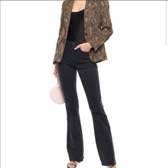 JOIE Eilena Wide High Rise Flared Black Jeans - Picture 3 of 10